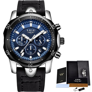 Lige Luxury Chronograph Watch