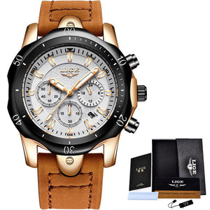 Lige Luxury Chronograph Watch