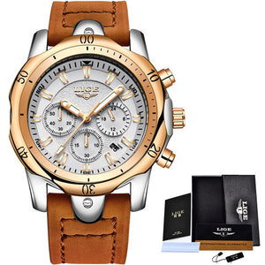 Lige Luxury Chronograph Watch