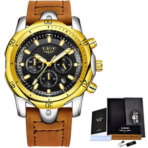 Lige Luxury Chronograph Watch